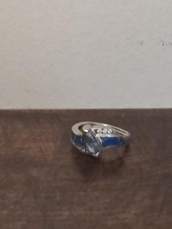 Multi-Colored Silver Ring, Unique Stone Ring, Pur… - image 11