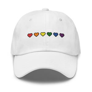 Rainbow Pride Hearts Trucker Hat – LGBTQ+ Adjustable Pride Cap