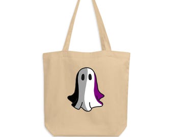 Asexual Ghost Pride Einkaufstasche - Ace-Flaggen-Halloween-Tasche