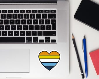 Hartsticker Aroace Pride – sticker Pride-vlag