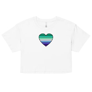 Pride Heart Crop Top – Masculine Gay Pride Flag