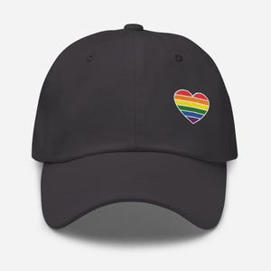 Rainbow Pride Baseball Cap – Soft Cotton Hat with Pride Flag Heart