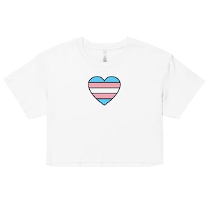 Pride Heart Crop Top – Transgender Pride Flag
