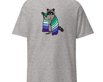 Gay Waschbär Pride T-Shirt: Lustiges LGBTQ+ Unisex T-Shirt