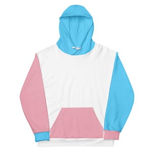 Transgender Pride Color Block Sweatshirt – Cozy LGBTQ+ Unisex Hoodie