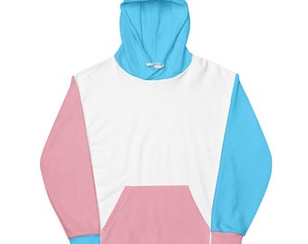 Transgender Pride Color Block Sweatshirt – Cozy LGBTQ+ Unisex Hoodie