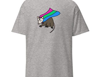 Camiseta Possum do Orgulho Polissexual: Camiseta LGBTQ Unissex