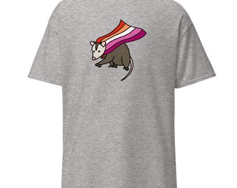 Camiseta Possum do Orgulho Lésbico: Camiseta LGBTQ+ Unissex Engraçada