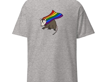 Camiseta Rainbow Pride Possum: Camiseta LGBTQ+ unissex