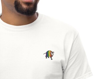 Camiseta bordada Pride Possum: camiseta arco-íris LGBTQ unissex