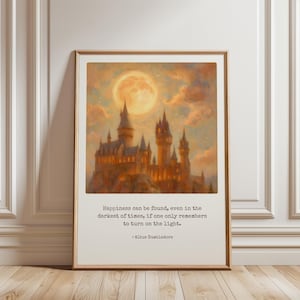Hogwarts Castle Quote Digital Print | Light Academia Bookish Decor | Whimsical Cottagecore Art | Gifts for Book Lovers
