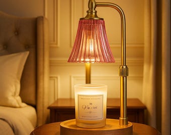 Flameless Candle Warmer Lamp, Timer & Dimmer, Adjustable Height
