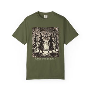 Witchy Women's Plus Size T-shirt XL-4XL, Girls Will Be Girls Tee, Witch Vintage Shirt, Vintage Halloween, Halloween Gift, Spooky Fashion image 4