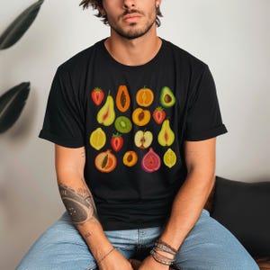 Her Fruit T-Shirt - Funny Fruit Graphic Tee - Subtle Humor Shirt - Aesthetic Produce Shirt - Unisex Fit - Fruit Painting Tee