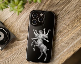 Telefoonhoesje mythisch wezen, stoere hoesjes voor fantasyliefhebbers, uniek cadeau, artistieke telefoonhoes, stijlvol accessoire, iPhone 17-hoesje