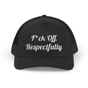 F*ck Off Respectfully Floral Baseball Cap & Rhinestone Keychain Gift Set NWOT FUCK OFF RESPECTFULLY Embroidered Mesh Trucker Cap Snapback  main image 3