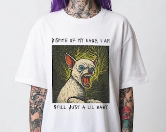Despite Of My Rage Chihuahua Shirt, Funny Angry Dog Shirt, Band Graphic Tee, Comfort Colors Vintage Band Style Shirt, Grunge Animal Shirt