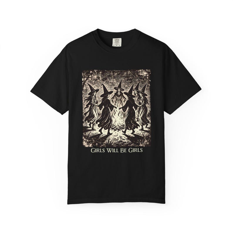 Witchy Women's Plus Size T-shirt XL-4XL, Girls Will Be Girls Tee, Witch Vintage Shirt, Vintage Halloween, Halloween Gift, Spooky Fashion image 6