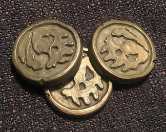 Pirate Thieves Coins, Gold Skull Coins, Doubloons, Ancient Coins, Prop replica