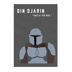 Character Prints - Mandalorian - Inspired Artwork Print - Din Djarin - The Child - Grogu - Art - Picture