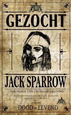 PRINTABLE Pirates of the Caribbean 'WANTED' Poster - Jack Sparrow