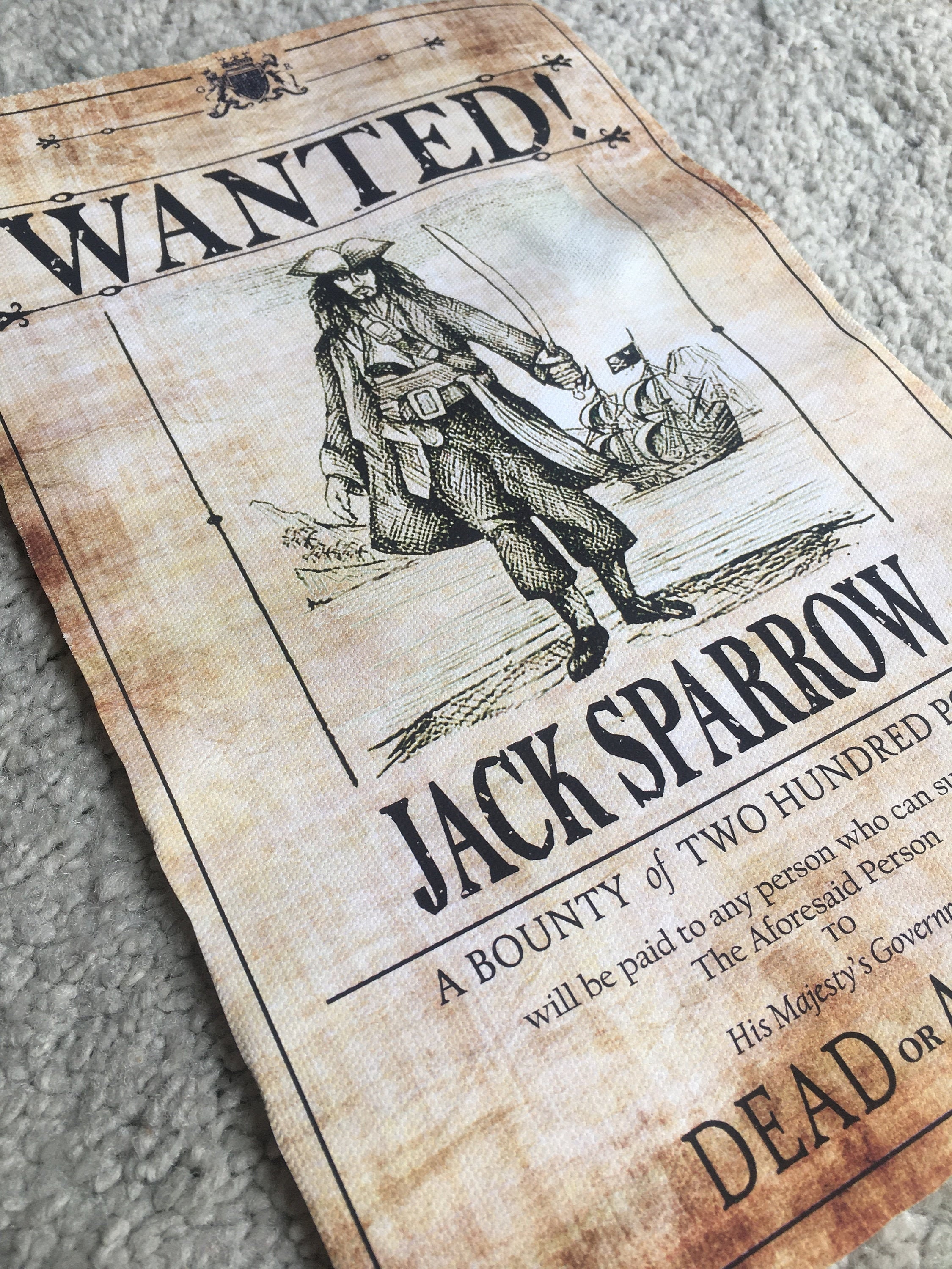 Canvas Print Pirates of the Caribbean 'WANTED' Poster Etsy