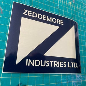 Decal Foil Vinyl Zeddemore Industries Sticker Label for Ghostbusters Proton Pack Motherboard Storage Unit Case