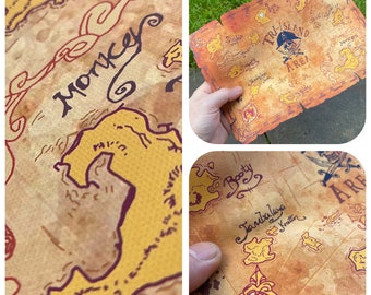 Map inspired by Monkey Island TRI Island canvas map replica print