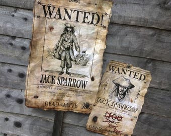 PRINTABLE Pirates of the Caribbean 'WANTED' Poster - Jack Sparrow