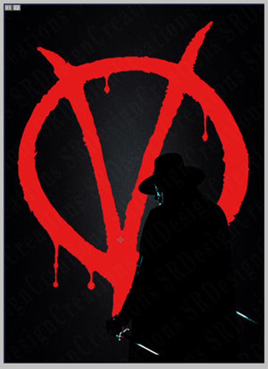 Movie Poster Digital V Vendetta Inspired Print Your Own Film Picture - Etsy