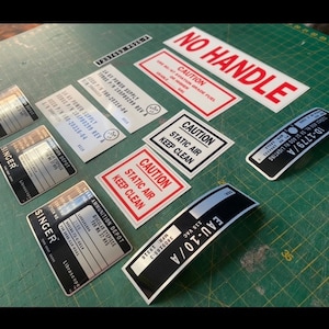 Slime Blower Ghostbusters Labels Decals Vinyl Brushed Silver Foil Transparent Stickers Proton Pack Mod Modify Stickers 1:1