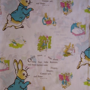 Tale of Peter Rabbit fabric Beatrix Potter Frederick Warne 1976 ( 18 x 44 inches )