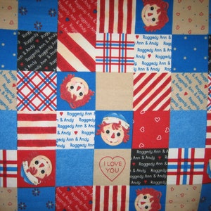 Raggedy Ann and Andy quilt patch 4136 for Daisy Kingdom Simon & Schuster FLANNEL BTHY image 3