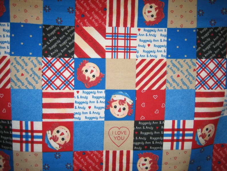 Raggedy Ann and Andy quilt patch 4136 for Daisy Kingdom Simon & Schuster FLANNEL BTHY image 3