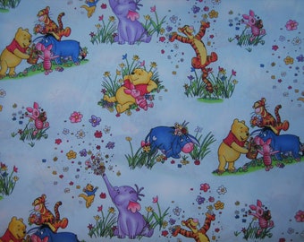 Pooh Flower Garden Scenic Patt # 4656, Disney, for Springs Industries, 2010 (by the half yard )