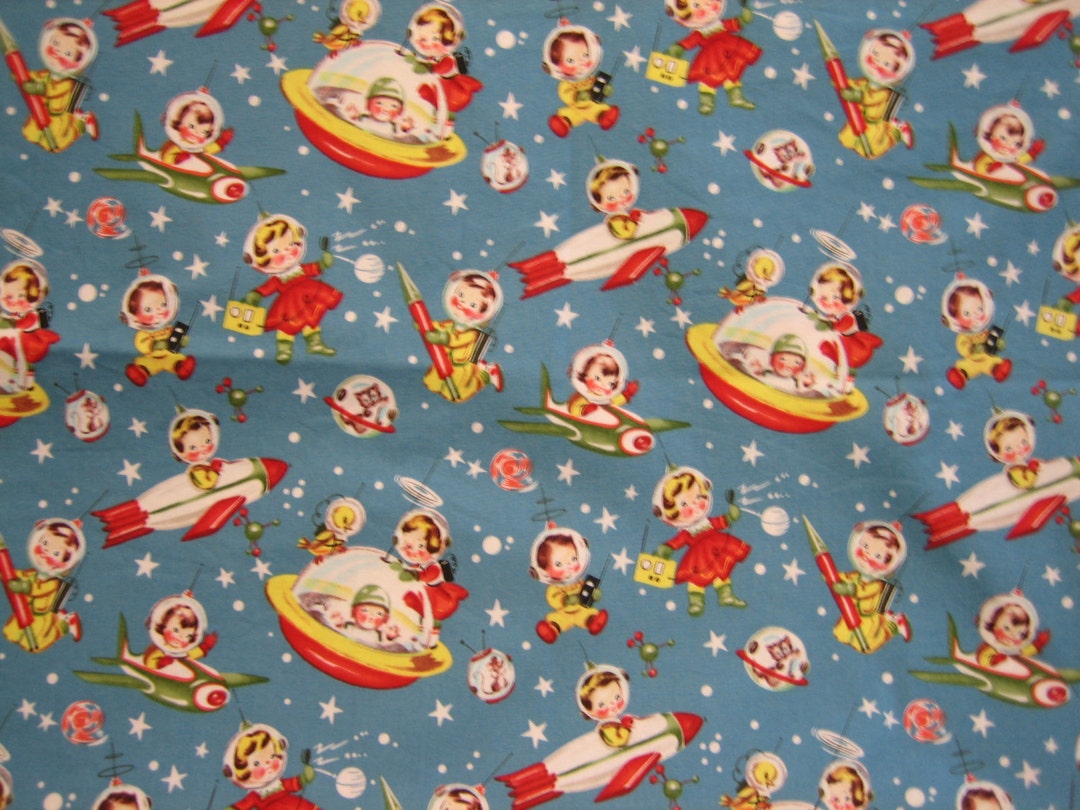Rocker Rascals REDUCED PRICE: Michael Miller Retro Rocket Rascals ( 19 X 56 Inches ...