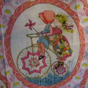 VERY RARE : Holly Hobbie poly cotton blend fabric retro vintage fabric American Greetings corp, by Manes Fabrics Co, 64 x 44 inches image 9