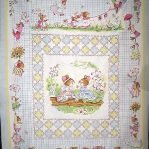 Quando i gatti se ne vanno (Woodrow Studio) tessuto di cotone blu PANNELLO, Michael Abrams, 44 x 32 pollici (L x W)