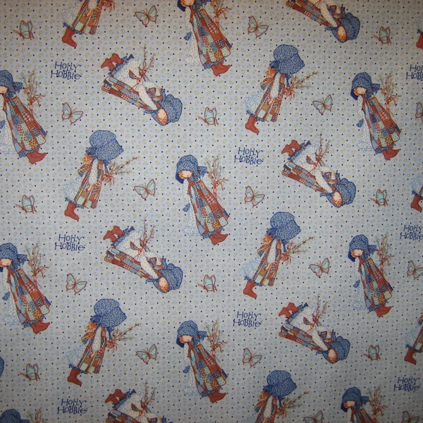 Holly Hobbie fabric toss 2014 Those Characters from Cleveland , Inc Under license by Spectrix ( 18 x 44 inches )