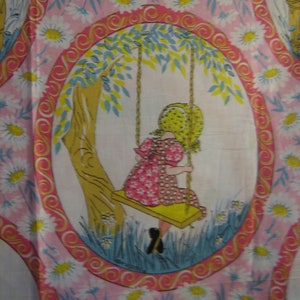 VERY RARE : Holly Hobbie poly cotton blend fabric retro vintage fabric American Greetings corp, by Manes Fabrics Co, 64 x 44 inches image 8