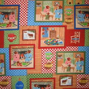 Windham Goldilocks and the three bears fabric by Paul Meisel No. 34263 ( 18 x 44 inches )