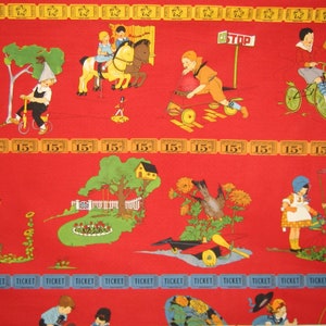 Satzzeichen-Panel von American Jane Patterns Sandy Klop für Moda Fabrics Muster Nr. 21400 (roter Hintergrund) 36 x 44 Zoll – ein Yard
