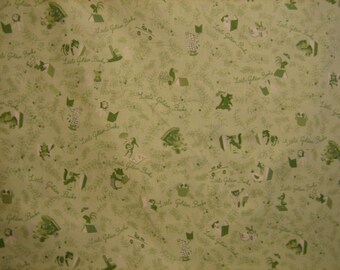 Little Golden Books green Classic print Quilting Treasures BTHY