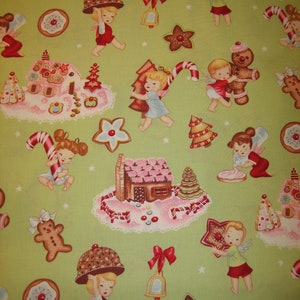 Angel Cakes Christmas fabric, Alexander Henry 2008  ( 18 x 42 inches )