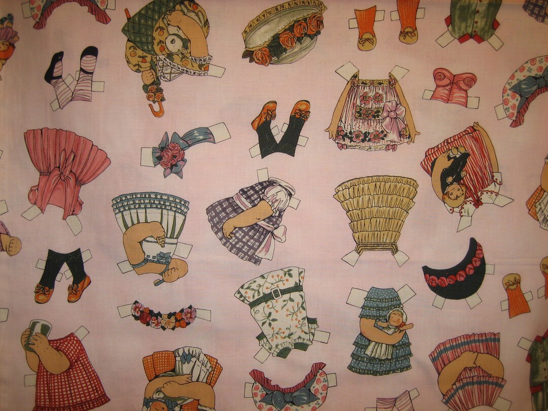 Windham Fabrics Paper Doll Clothes, Pattern 28117 per Half Yard Etsy
