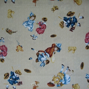 Old fashioned Victorian children Bessie Pease for Quilting Treasures by the Flavia Company ( 23 x 44 inches  )