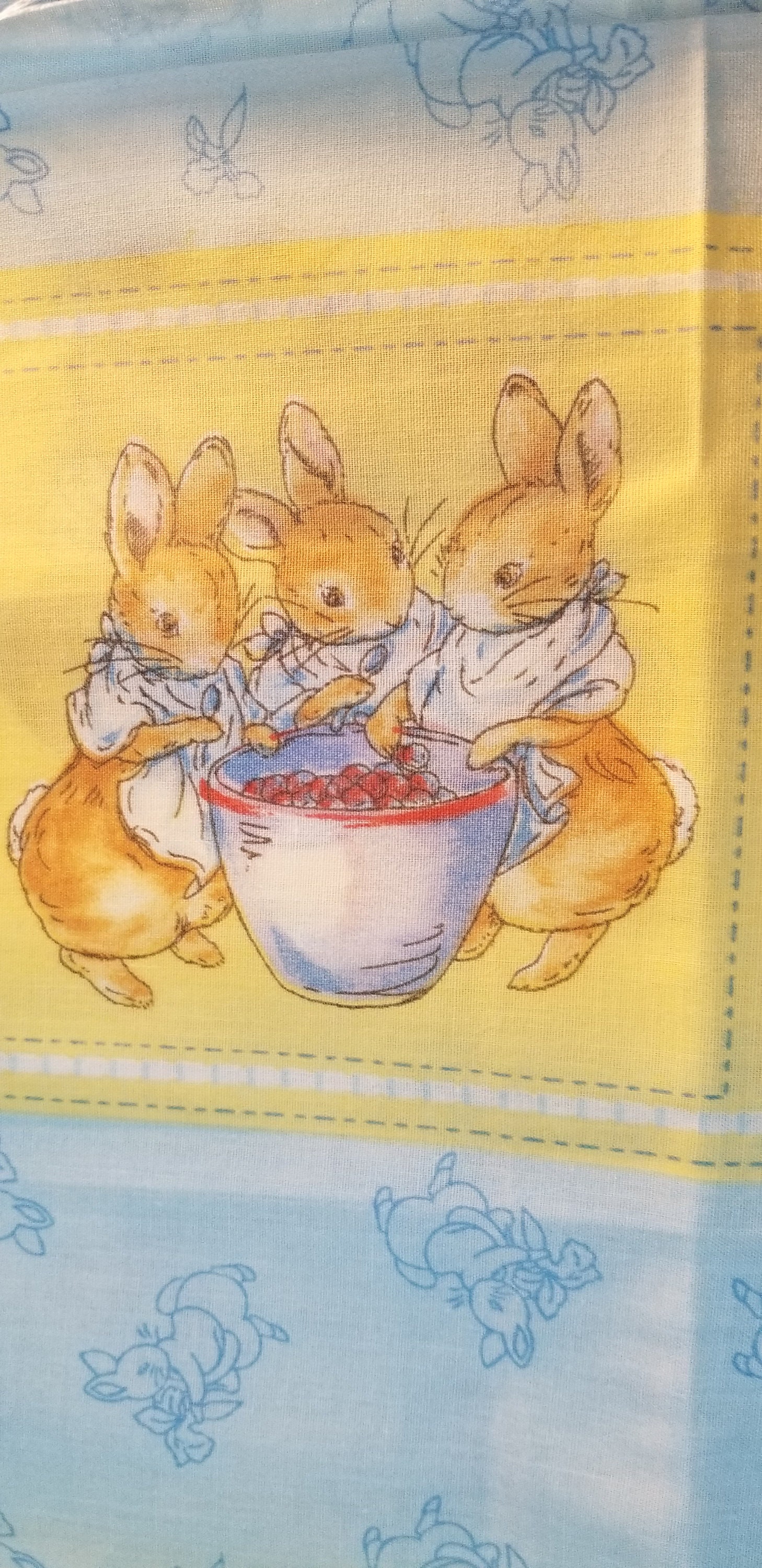 Beatrix Potter Fabric Three Character Repeated Panel Ideal - Etsy UK