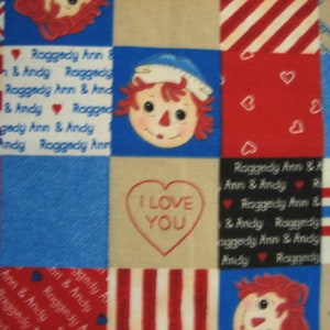 Raggedy Ann and Andy quilt patch 4136 for Daisy Kingdom Simon & Schuster FLANNEL BTHY image 4