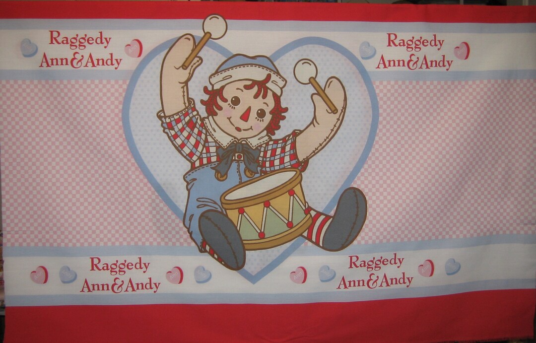 Raggedy Ann &amp; Andy Fabric Panels 44 X 35 Inches - Etsy