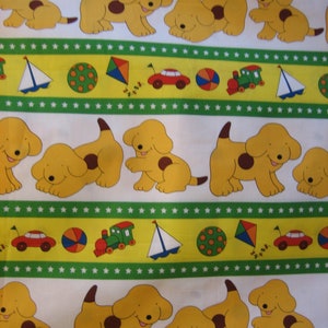 Boa noite, tecido de algodão Spot the dog (Eric Hill) Andover Fabrics BTHY (patt 5519) 18 x 44 polegadas